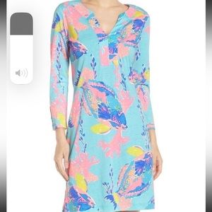 NWT Lilly Pulitzer Riva Dress Shorely Blue Sandstorm Size small